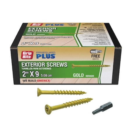 Grip-Rite Deck Screw, #8 x 2 in, Flat Head, Torx Drive L2STGD1